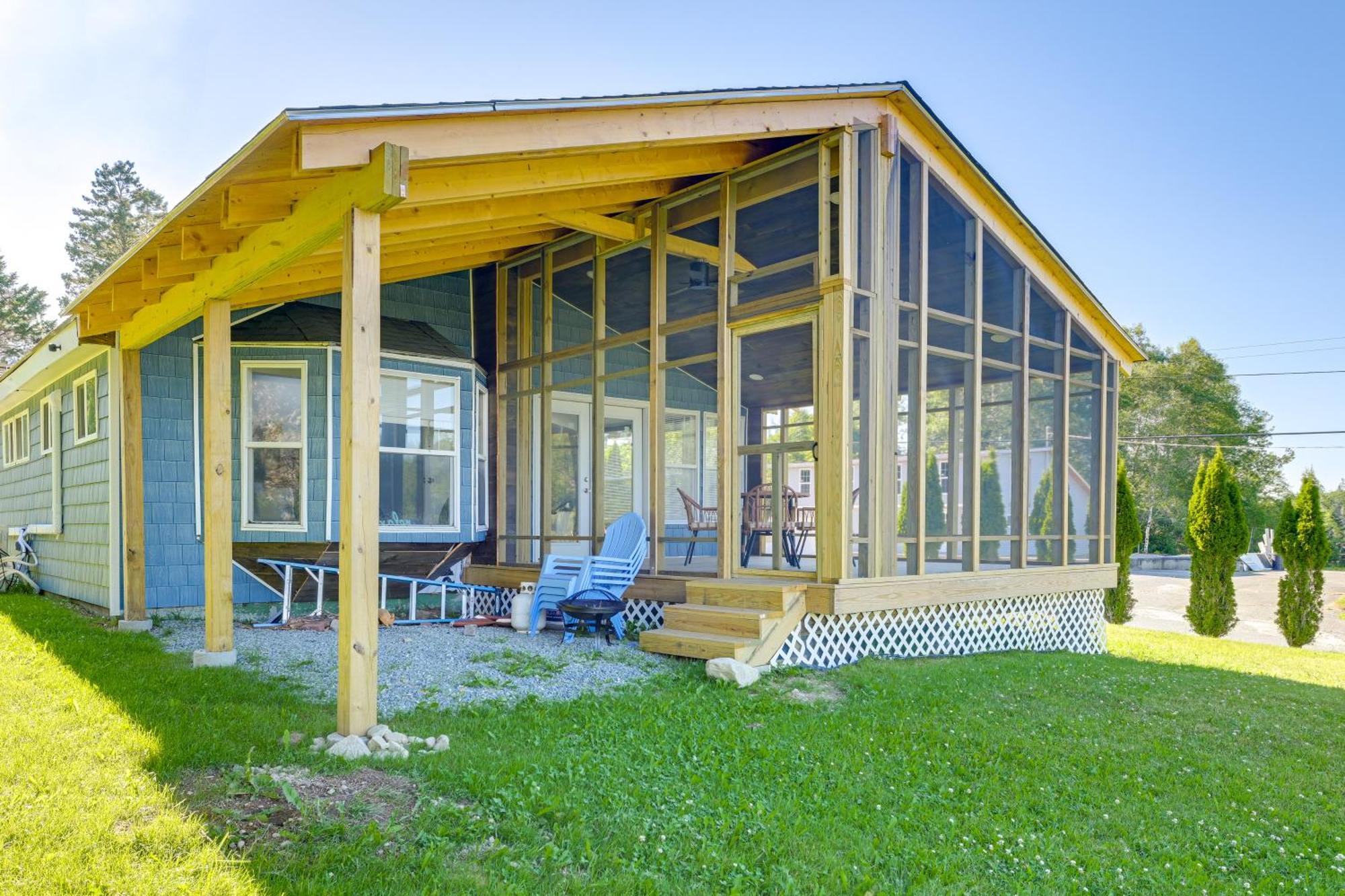 Bayfront Steuben Home With Screened Porch And Fire Pit Exterior foto