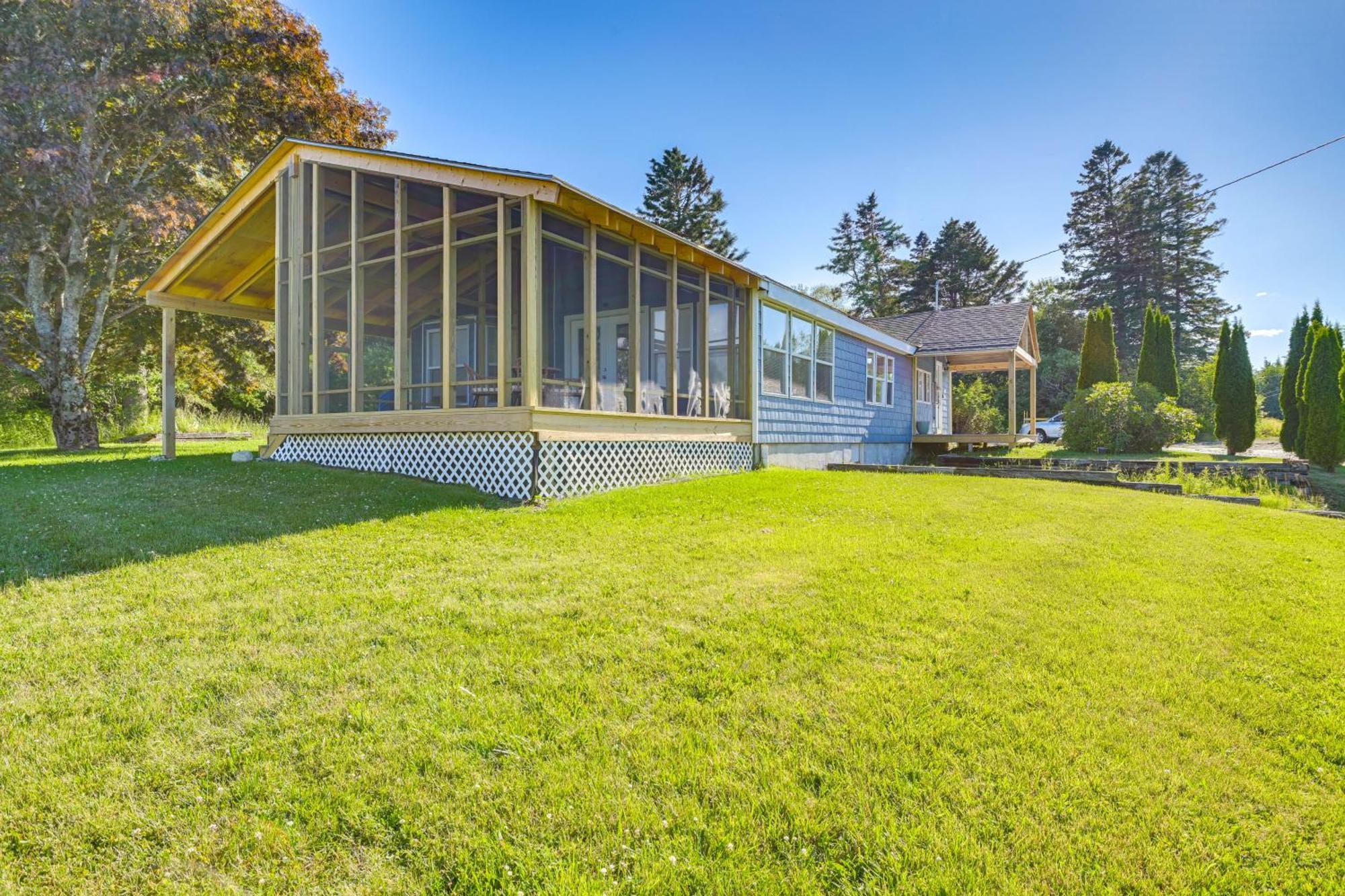 Bayfront Steuben Home With Screened Porch And Fire Pit Exterior foto