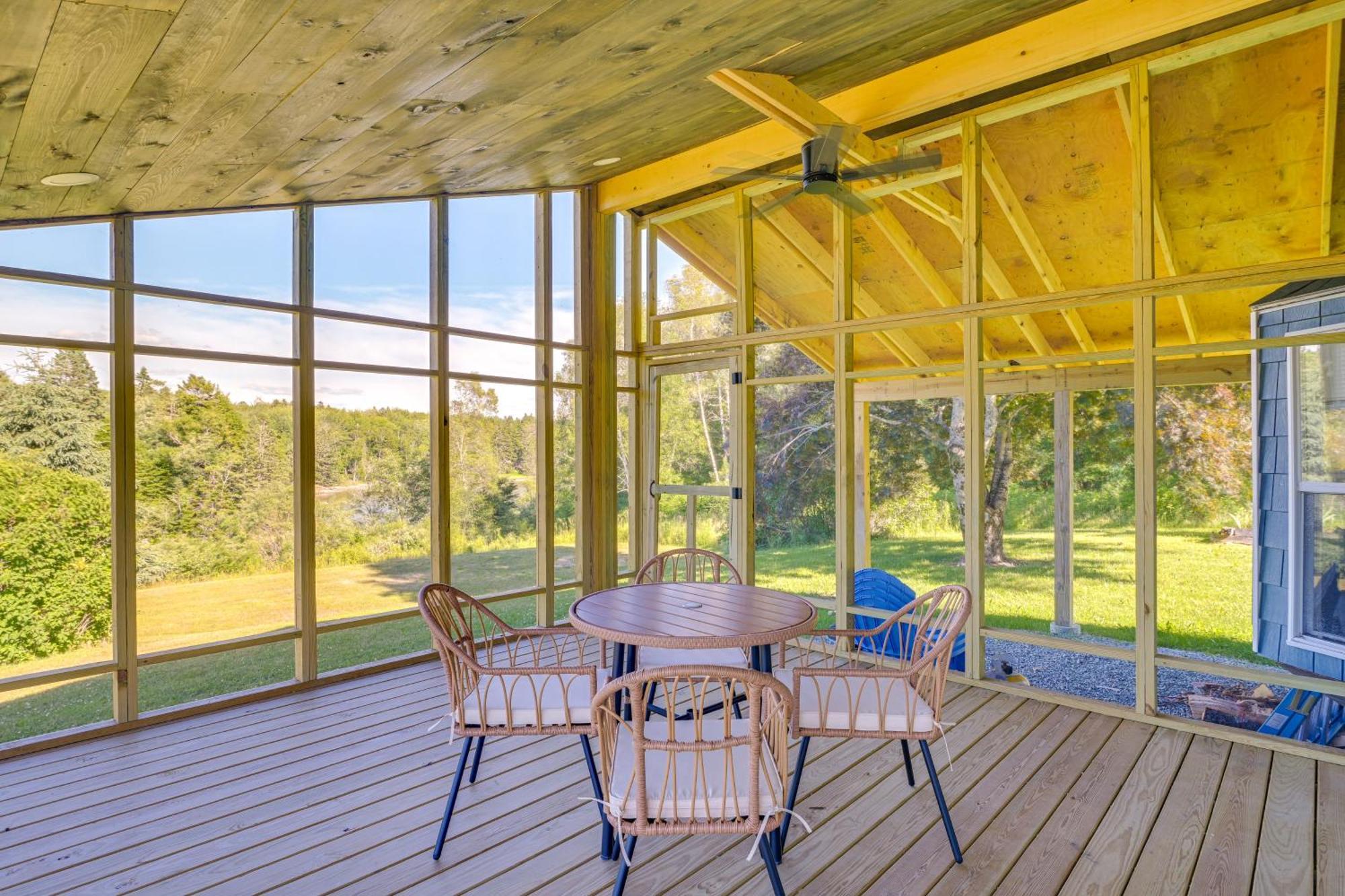 Bayfront Steuben Home With Screened Porch And Fire Pit Exterior foto