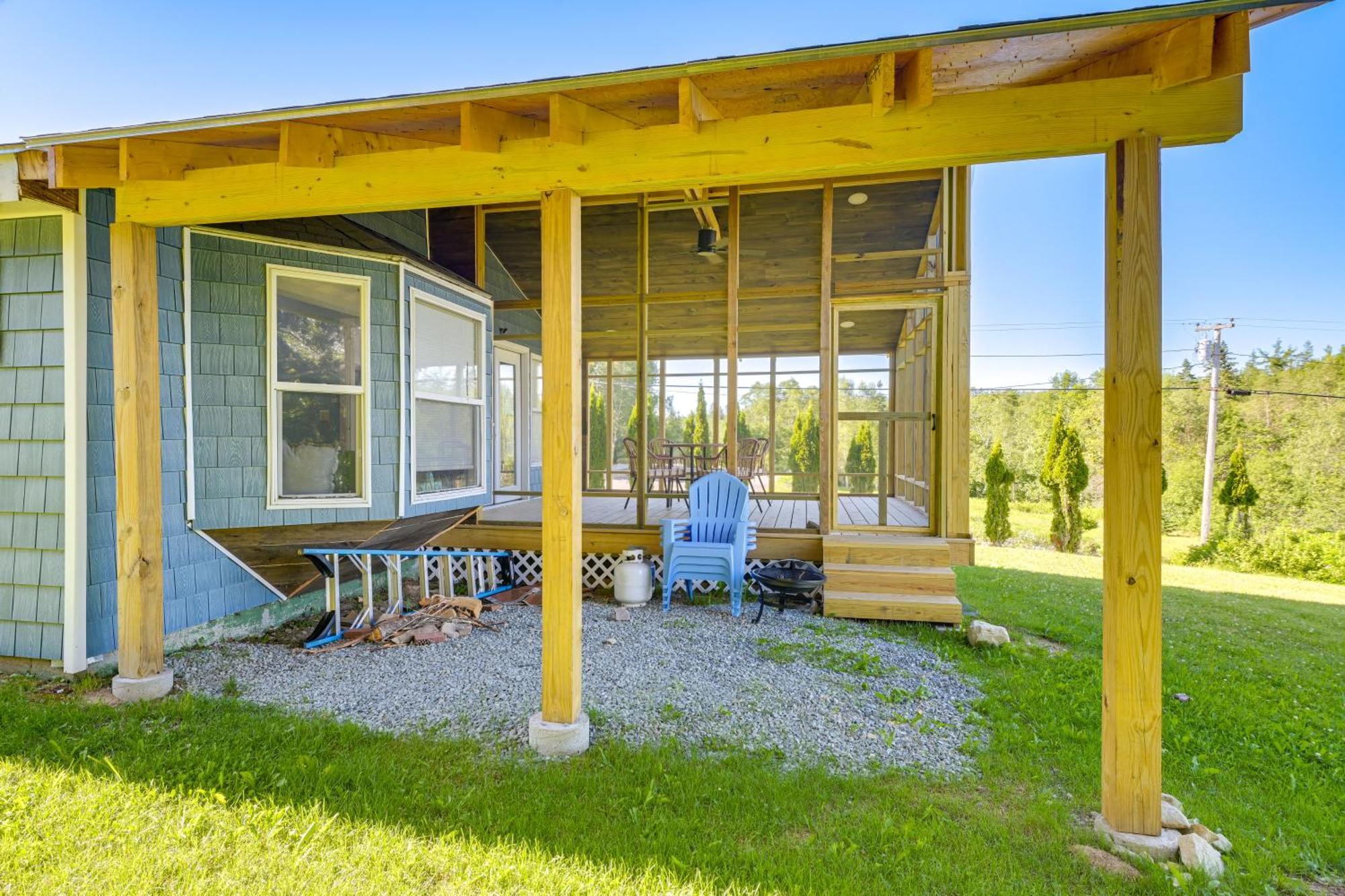 Bayfront Steuben Home With Screened Porch And Fire Pit Exterior foto